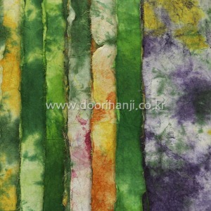 다색뿌림염색지(3)-연두,초록계열